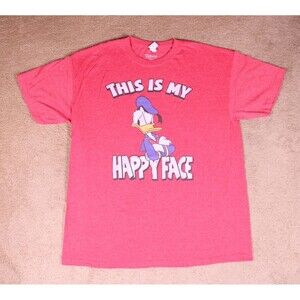 Disney Donald Duck This Is My Happy Face T-Shirt (L) - NEW W/OUT TAGS!